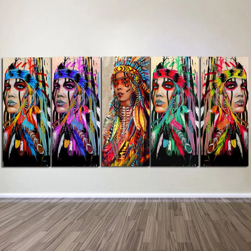Pop Art Indian Girl Canvas Art Wall Paintings Watercolor Indian Woman With Feather Posters And Prints for Living Room Wall Decor
Pop Art Indian Girl Canvas Art Wall Paintings Watercolor Indian Woman With Feather Posters And Prints for Living Room Wall Decor