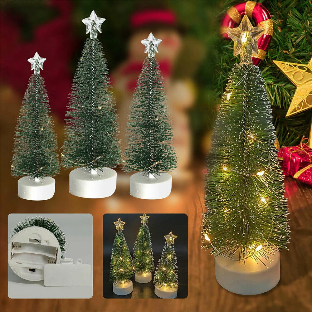 3pcs Mini Cedar Christmas Tree With LED Lights Small Pine Tree Table Desk Xmas Decoration New Year Gift
3pcs Mini Cedar Christmas Tree With LED Lights Small Pine Tree Table Desk Xmas Decoration New Year Gift