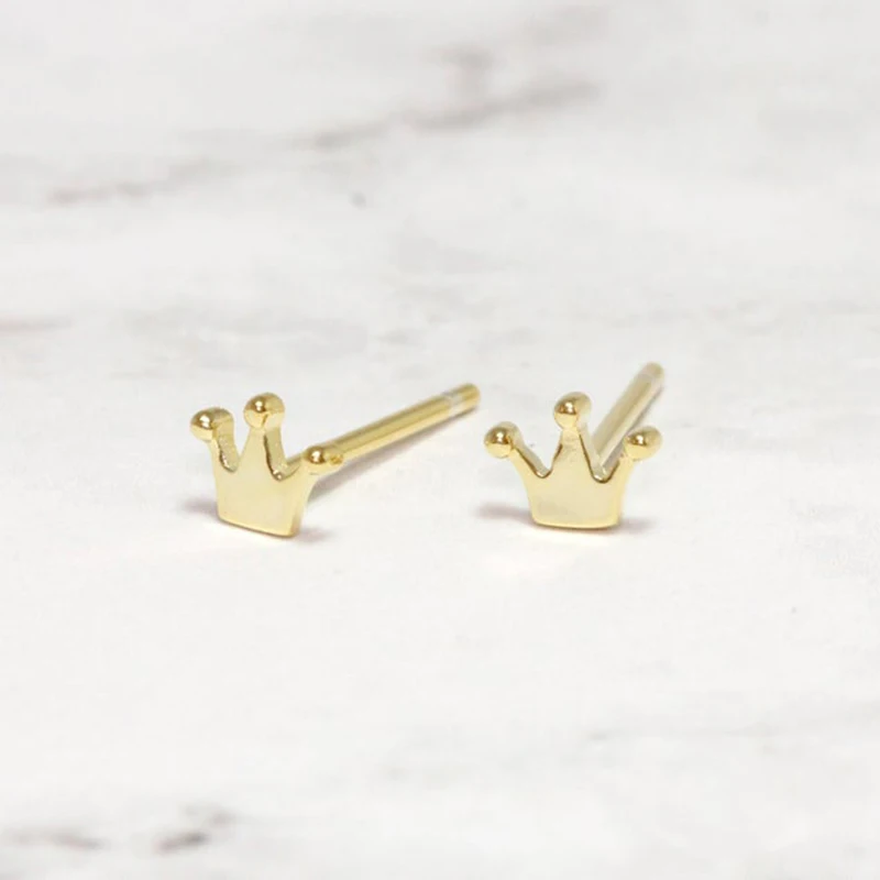 100% 925 Sterling Silver Pendientes Minimalist Cute Crown Mini Ear Bone Stud Earrings For Woman Girls Lovers' Piercing Earrings
100% 925 Sterling Silver Pendientes Minimalist Cute Crown Mini Ear Bone Stud Earrings For Woman Girls Lovers' Piercing Earrings