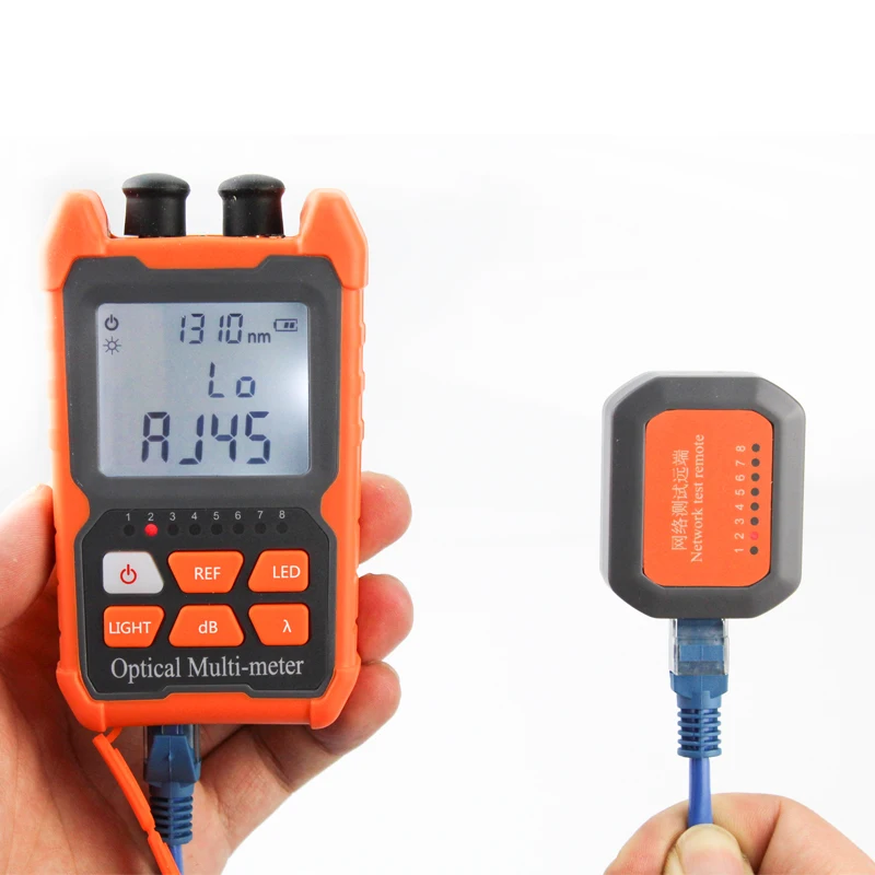 New Original Network Cable Tester FTTH Fiber Optic Cable Meter Mini Fiber Optical Power Meter 8 Wavelengths with LED Light Meter
New Original Network Cable Tester FTTH Fiber Optic Cable Meter Mini Fiber Optical Power Meter 8 Wavelengths with LED Light Meter