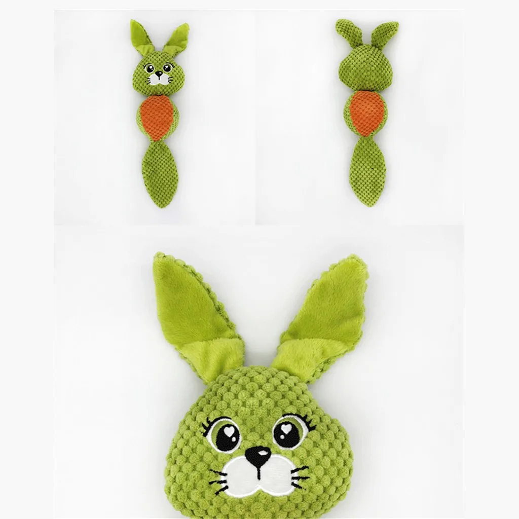 Pet Cartoon Animals Plush Cloth Toy Squeaker Sound Plush Chew Dog Cats Toys Durability Chewing Molar Toy Fit All Pets 20Jan8