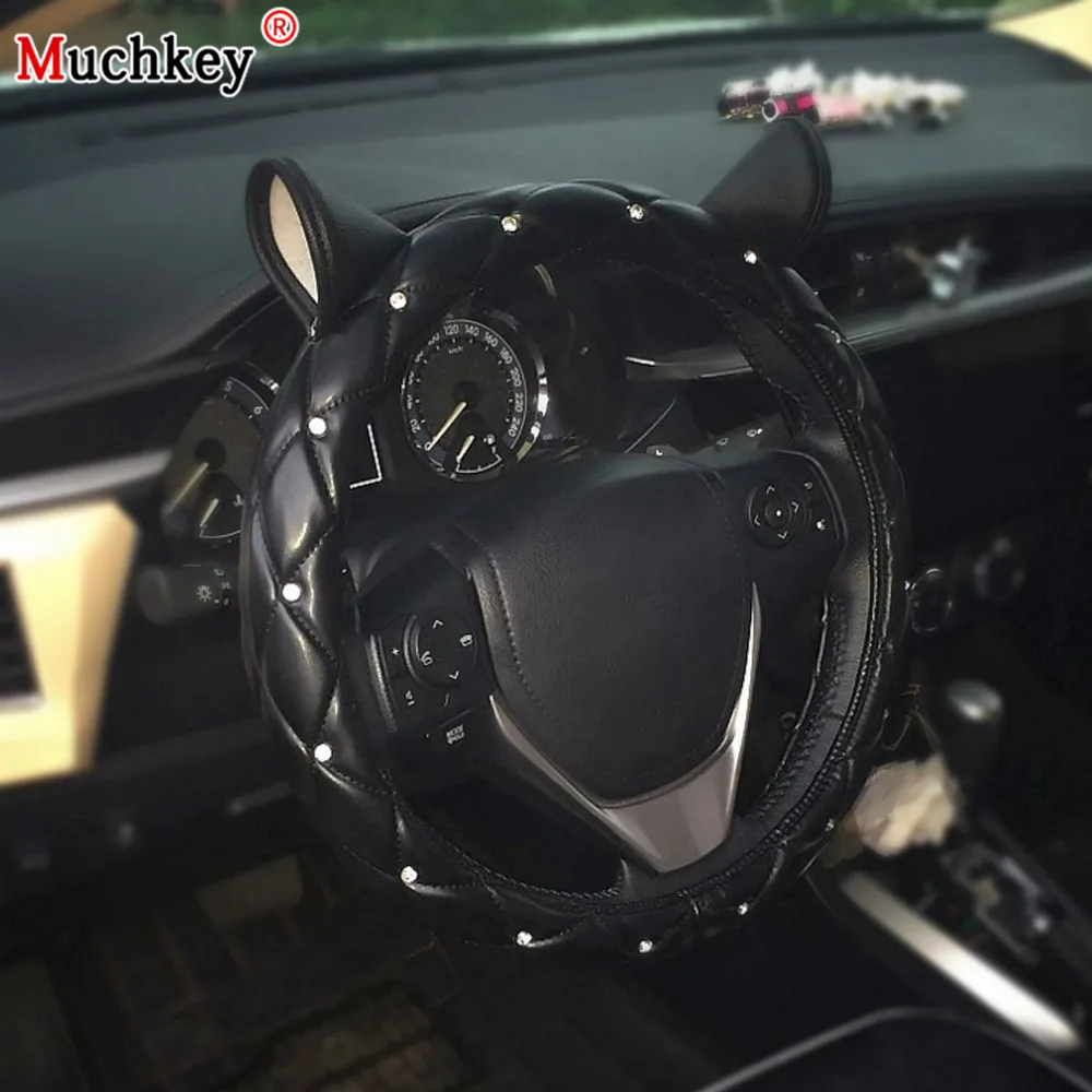 MUCHKEY Brand PU Leather Steering Wheel Cover With Diamond Design Universal Fit 38cm/15in Car Wheel Protector
MUCHKEY Brand PU Leather Steering Wheel Cover With Diamond Design Universal Fit 38cm/15in Car Wheel Protector