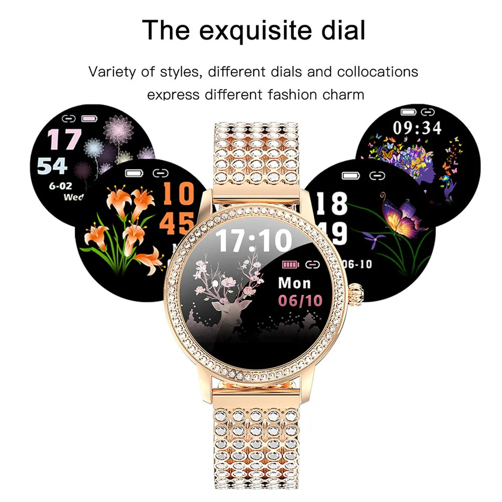Charm Diamond-studded Smart Watch Women Steel Watches IP68 Waterproof Heart Rate LW20 Romance Wrist Smartwatch Gift For Lover
Charm Diamond-studded Smart Watch Women Steel Watches IP68 Waterproof Heart Rate LW20 Romance Wrist Smartwatch Gift For Lover