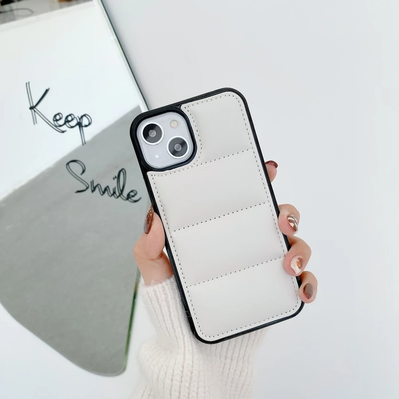 Luxury Winter down jacket 3D The Puffer Soft cloth Phone Case For iPhone 12 Pro 7 8 Plus X XS XR MAX 11 MiNi SE 2 13 Back cover
Luxury Winter down jacket 3D The Puffer Soft cloth Phone Case For iPhone 12 Pro 7 8 Plus X XS XR MAX 11 MiNi SE 2 13 Back cover