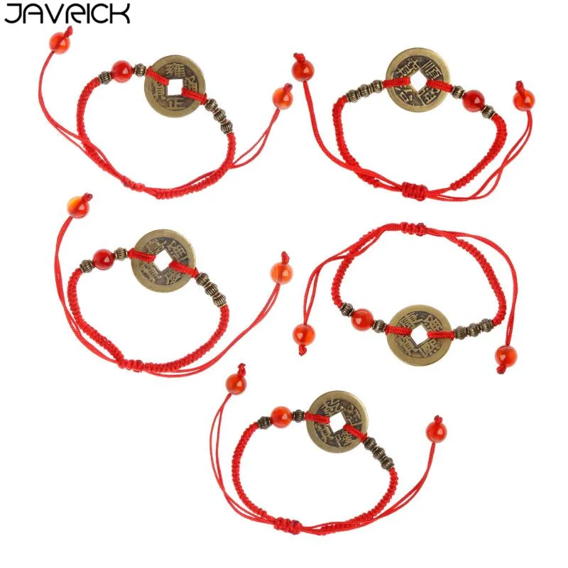 Feng Shui I Ching Ancient Coin Kabbalah Red String Attarct Luck Wealth браслеты | Украшения и аксессуары
