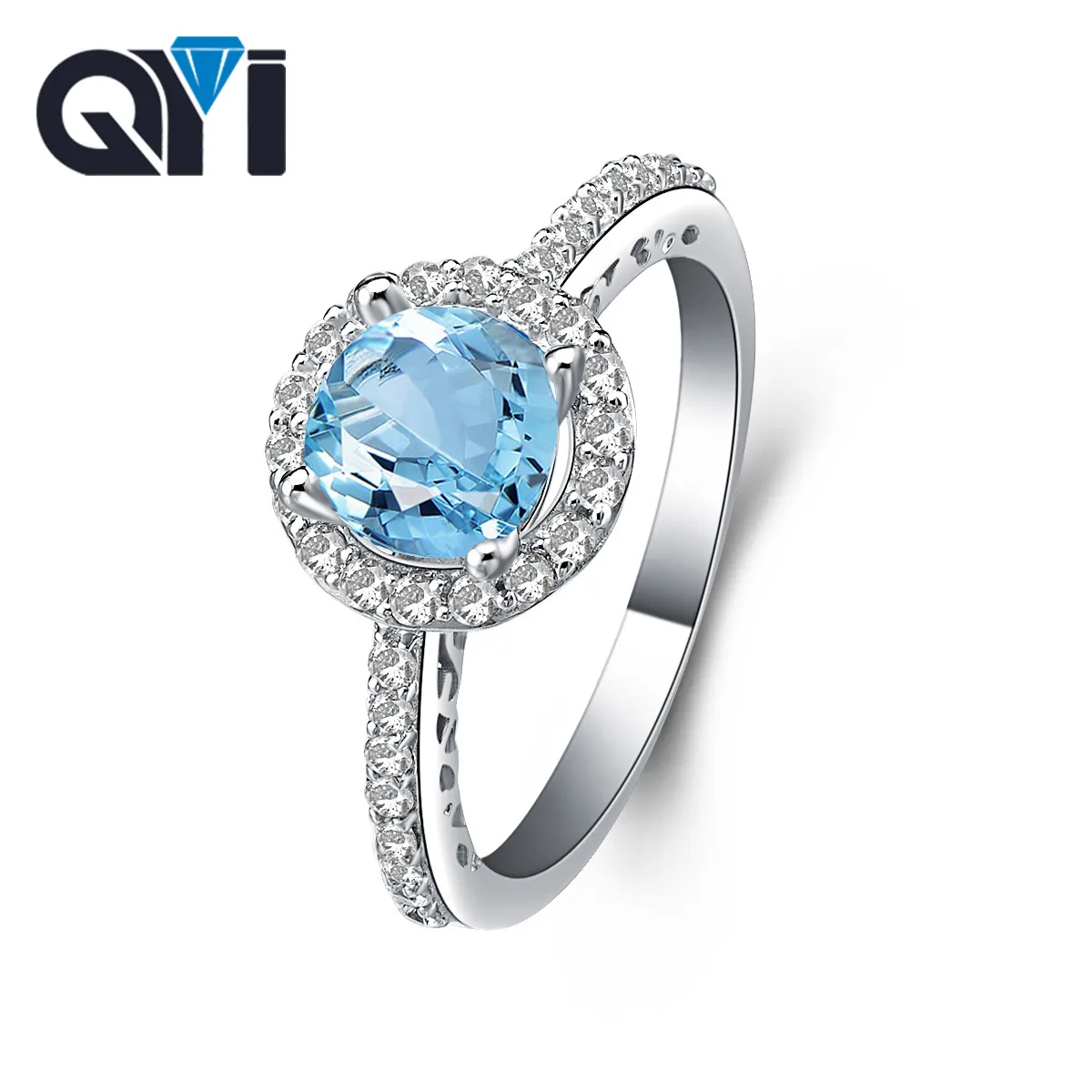 QYI Trendy 925 Sterling Silver Natural Topaz Ring For Women 1.25 Ct Round Cut Gemstone Engagement Ring Fine Jewelry
QYI Trendy 925 Sterling Silver Natural Topaz Ring For Women 1.25 Ct Round Cut Gemstone Engagement Ring Fine Jewelry
