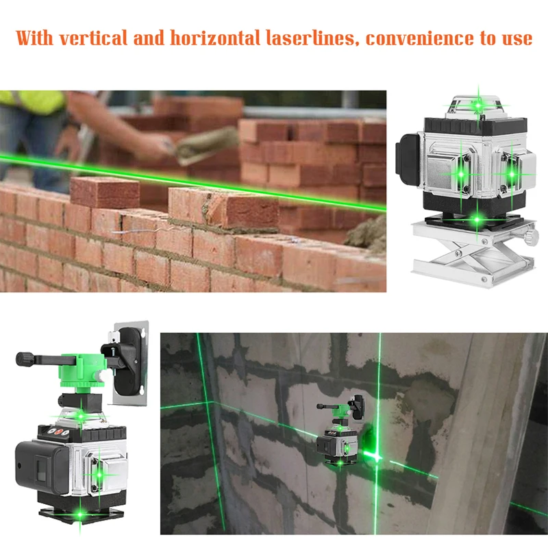 16 Lines 4D Green Laser Levels 360 Horizontal And Vertical Cross Lines Super Powerful Green Laser Level With Auto Self-Leveling
16 Lines 4D Green Laser Levels 360 Horizontal And Vertical Cross Lines Super Powerful Green Laser Level With Auto Self-Leveling