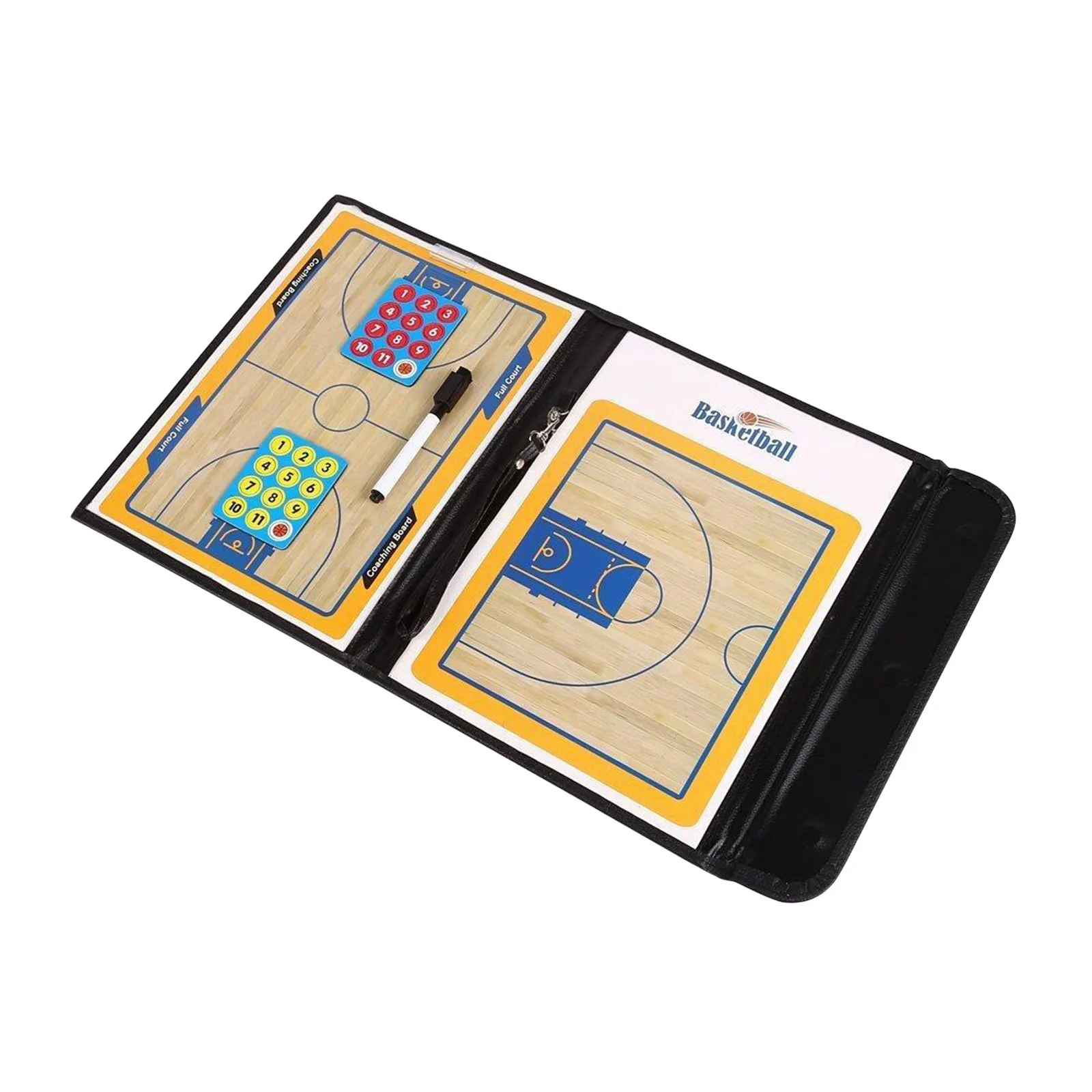 Portable Handball Tactical Board Basketball Board Tactic Foldable PU Handball Basketball Game Board Training Magnet Clipboard
Portable Handball Tactical Board Basketball Board Tactic Foldable PU Handball Basketball Game Board Training Magnet Clipboard
