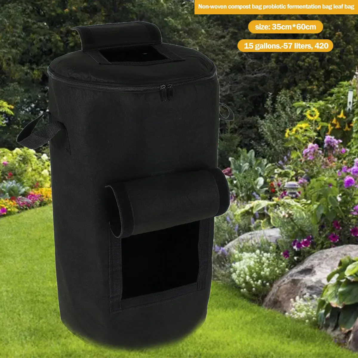 Compost Bag Waste Disposal Composter Bag 15 Gallons Garden Waste Bin Garden Organic Waste Disposal Compost Bag Non-Woven
Compost Bag Waste Disposal Composter Bag 15 Gallons Garden Waste Bin Garden Organic Waste Disposal Compost Bag Non-Woven