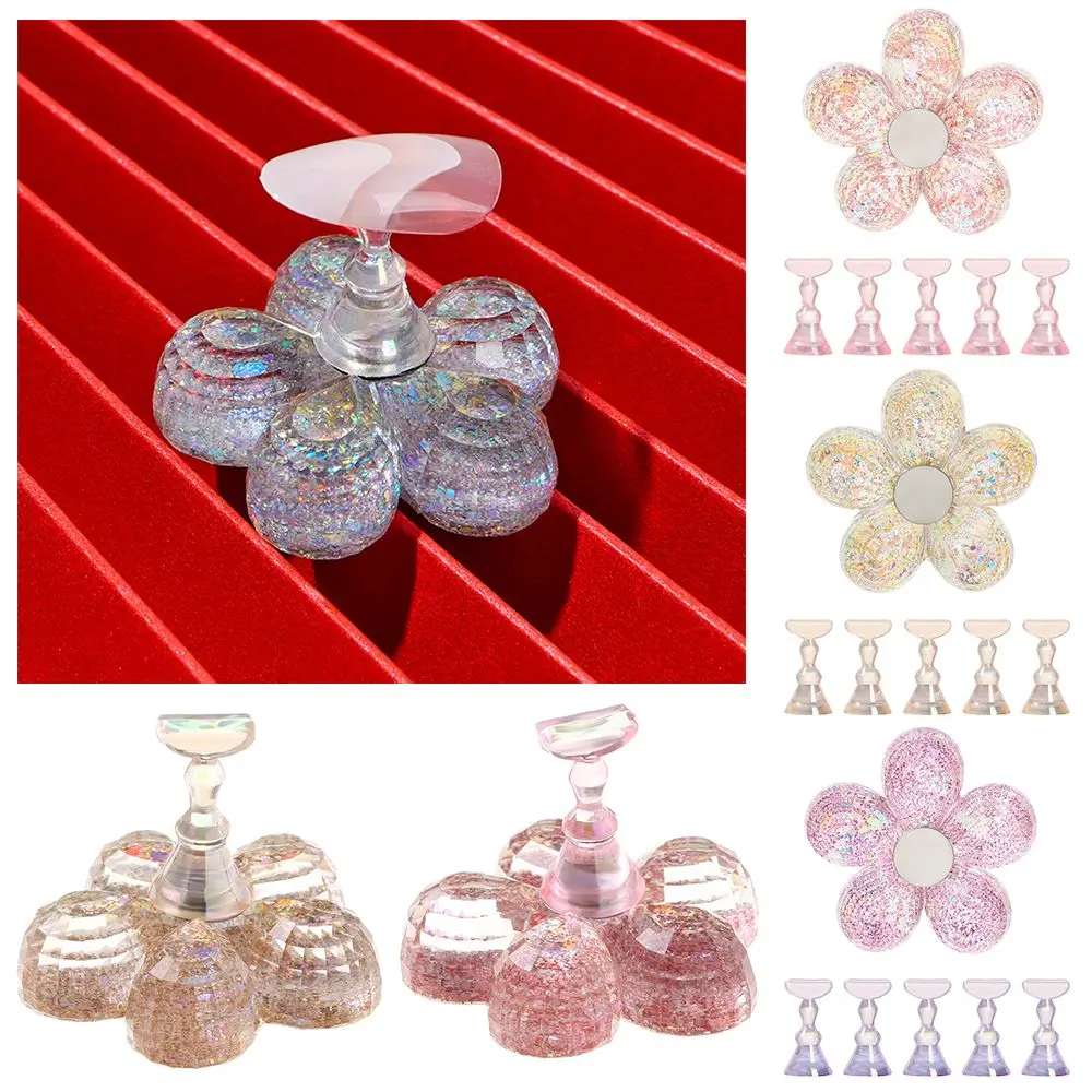 6PCS Magnetic Tips Nail Art Practice Display Set Aurora Crystal Flowers Shape Nail Holder Stands For Manicure Training Tools
6PCS Magnetic Tips Nail Art Practice Display Set Aurora Crystal Flowers Shape Nail Holder Stands For Manicure Training Tools