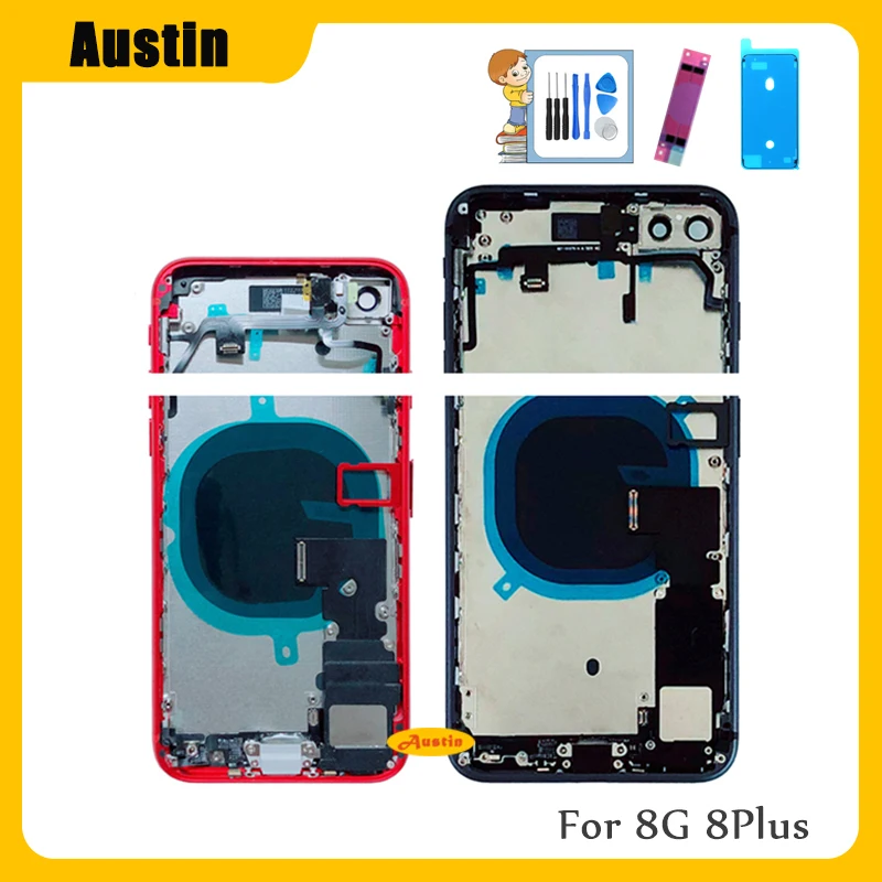 Full Back Housing for IPhone 8 8G 8Plus Plus Middle Frame Chassis Battery Door Rear Cover Body with Flex Cable Parts Assembly
Full Back Housing for IPhone 8 8G 8Plus Plus Middle Frame Chassis Battery Door Rear Cover Body with Flex Cable Parts Assembly