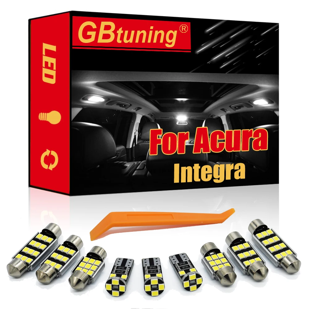 

LED Interior Light Bulb Kit For Acura Integra 1986-1996 1997 1998 1999 2000 2001 Car LED Dome Map Reading Trunk Lamp Canbus 100%