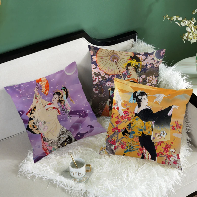Fuwatacchi Japan Retro Cushion Cover Beauty Wearing Kimono Throw Pillows for Living Room Sofa Chair Pillowcases Home Decoration
Fuwatacchi Japan Retro Cushion Cover Beauty Wearing Kimono Throw Pillows for Living Room Sofa Chair Pillowcases Home Decoration
