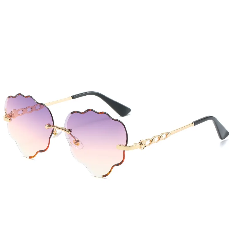 New Wave Cut Rimless Sunglasses European and American Personalized Love Sunglasses Women's Fashion Glasses
New Wave Cut Rimless Sunglasses European and American Personalized Love Sunglasses Women's Fashion Glasses
