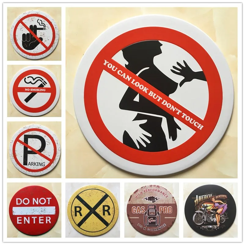 Round Warning Sign Vintage Metal Tin Signs Shop Prompt Sign Decorative Signboard Retro Plaque Nostalgia Plate for Gift 30CM R001
Round Warning Sign Vintage Metal Tin Signs Shop Prompt Sign Decorative Signboard Retro Plaque Nostalgia Plate for Gift 30CM R001