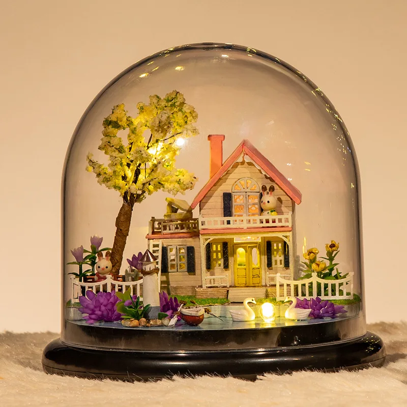 DIY Dollhouse Rotate Music Box Miniature Assemble Kits Doll House With Furnitures Wooden House Toys for Children Birthday Gift
DIY Dollhouse Rotate Music Box Miniature Assemble Kits Doll House With Furnitures Wooden House Toys for Children Birthday Gift