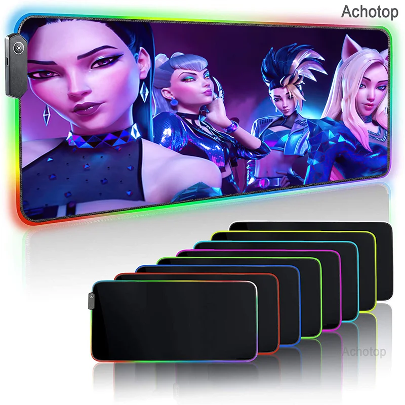 LOL KDA RGB MousepadGaming Pad Mouse Pad LED Large 900x400 Desk Mat Gamer Mousepad 80x40 Mousepad Gamer Accessories XXL Pad 
LOL KDA RGB MousepadGaming Pad Mouse Pad LED Large 900x400 Desk Mat Gamer Mousepad 80x40 Mousepad Gamer Accessories XXL Pad