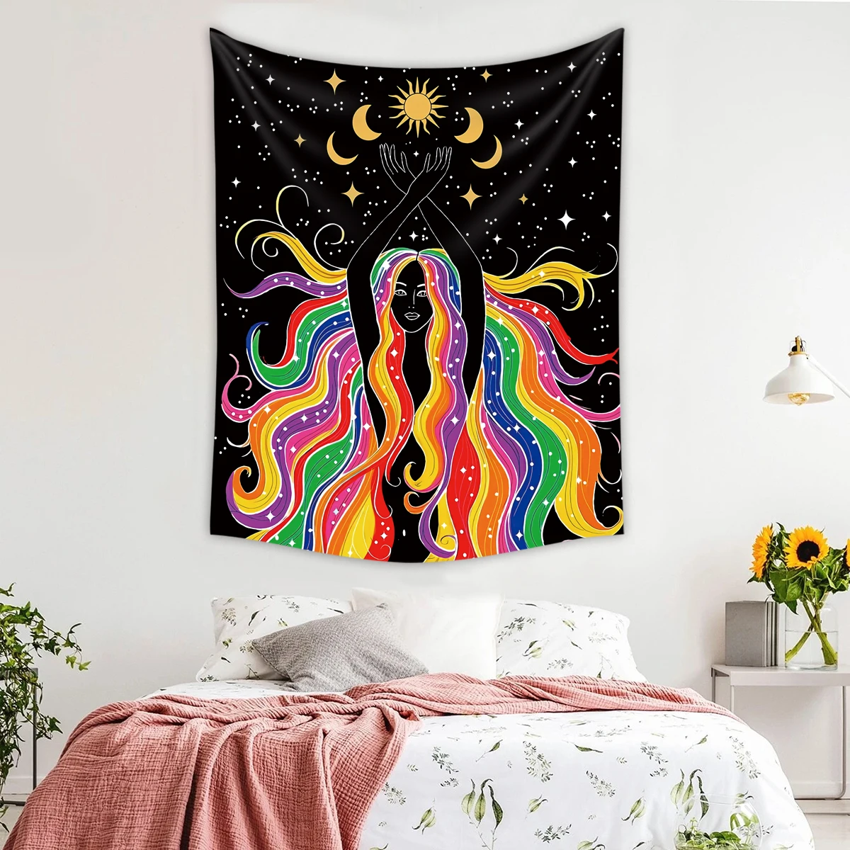 Indian Moon Phase Girl Mandala Tapestry Wall Hanging Boho Macrame Hippie Witchcraft Tapestry Wall Decoration Home Decor
Indian Moon Phase Girl Mandala Tapestry Wall Hanging Boho Macrame Hippie Witchcraft Tapestry Wall Decoration Home Decor