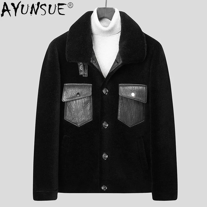 AYUNSUE Winter Warm Sheep Shearing Coat Men Fashion 100% Wool Jacket Korean Casaul Outwear Autumn Men's Clothing 2021 WPY4136
AYUNSUE Winter Warm Sheep Shearing Coat Men Fashion 100% Wool Jacket Korean Casaul Outwear Autumn Men's Clothing 2021 WPY4136