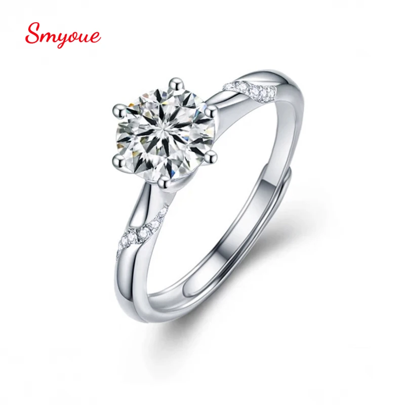 Smyoue Ring 100% 925 Sterling Silver D color Moissanite 1/2 Carat Ring For Women Diamond Ring Couple Wedding Love Jewelry
Smyoue Ring 100% 925 Sterling Silver D color Moissanite 1/2 Carat Ring For Women Diamond Ring Couple Wedding Love Jewelry