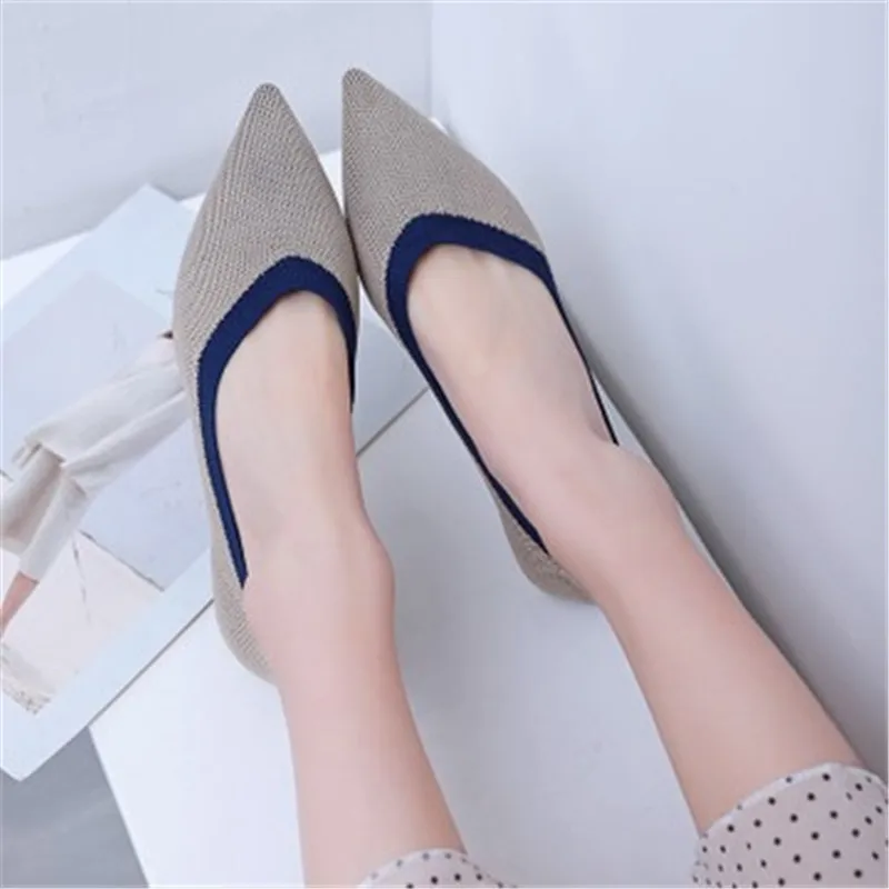 2021 Women's Flat Shoes Ballet Shoes Pointed Breathable Knit Moccasin Mixed Color Women's Soft Shoes Women Zapatos De 35-40
2021 Women's Flat Shoes Ballet Shoes Pointed Breathable Knit Moccasin Mixed Color Women's Soft Shoes Women Zapatos De 35-40