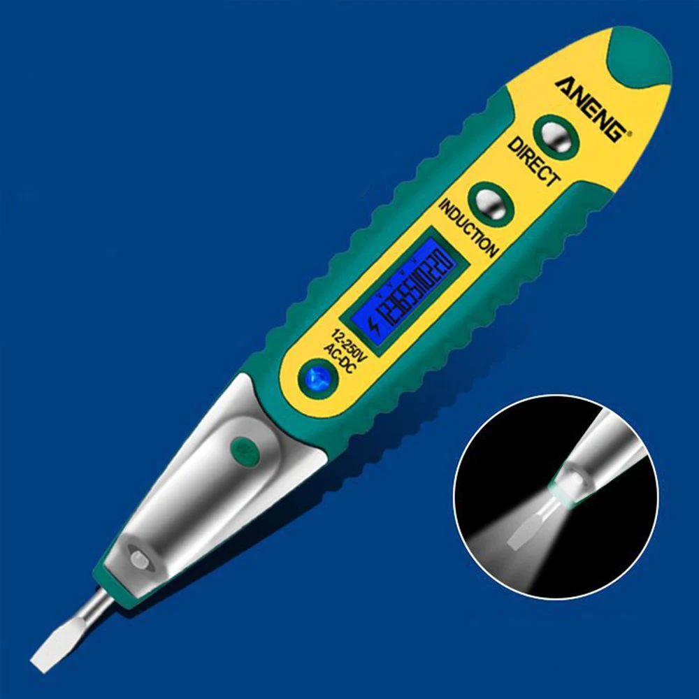 Geringes Gewicht Electric Test Pen Gelb + grüner Kunststoff + Metall LCD Spannung Tester 12 ~ 250V 5 * 26 mm AC / DC
Geringes Gewicht Electric Test Pen Gelb + grüner Kunststoff + Metall LCD Spannung Tester 12 ~ 250V 5 * 26 mm AC / DC
