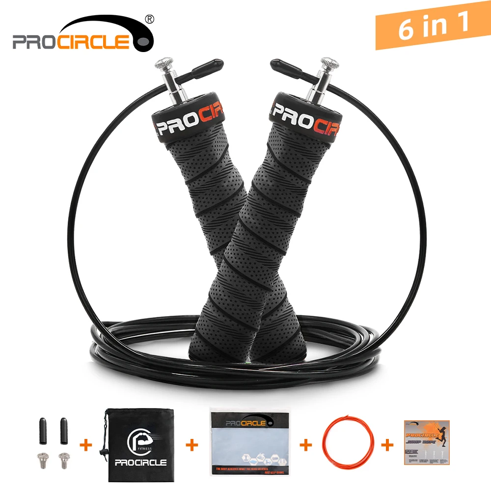 Crossfit Jump Rope Speed & Weighted Jump Ropes Adjustable Wire Skipping Rope with Extra Cable Ball Bearings Anti-Slip Handle
Crossfit Jump Rope Speed & Weighted Jump Ropes Adjustable Wire Skipping Rope with Extra Cable Ball Bearings Anti-Slip Handle