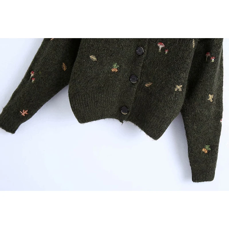 YIQIAN Za Elegant Women Vintage Knit Cardigan With Embroidery Long Sleeves V-neck Ribbed trims Cardigan Female Sweater
YIQIAN Za Elegant Women Vintage Knit Cardigan With Embroidery Long Sleeves V-neck Ribbed trims Cardigan Female Sweater