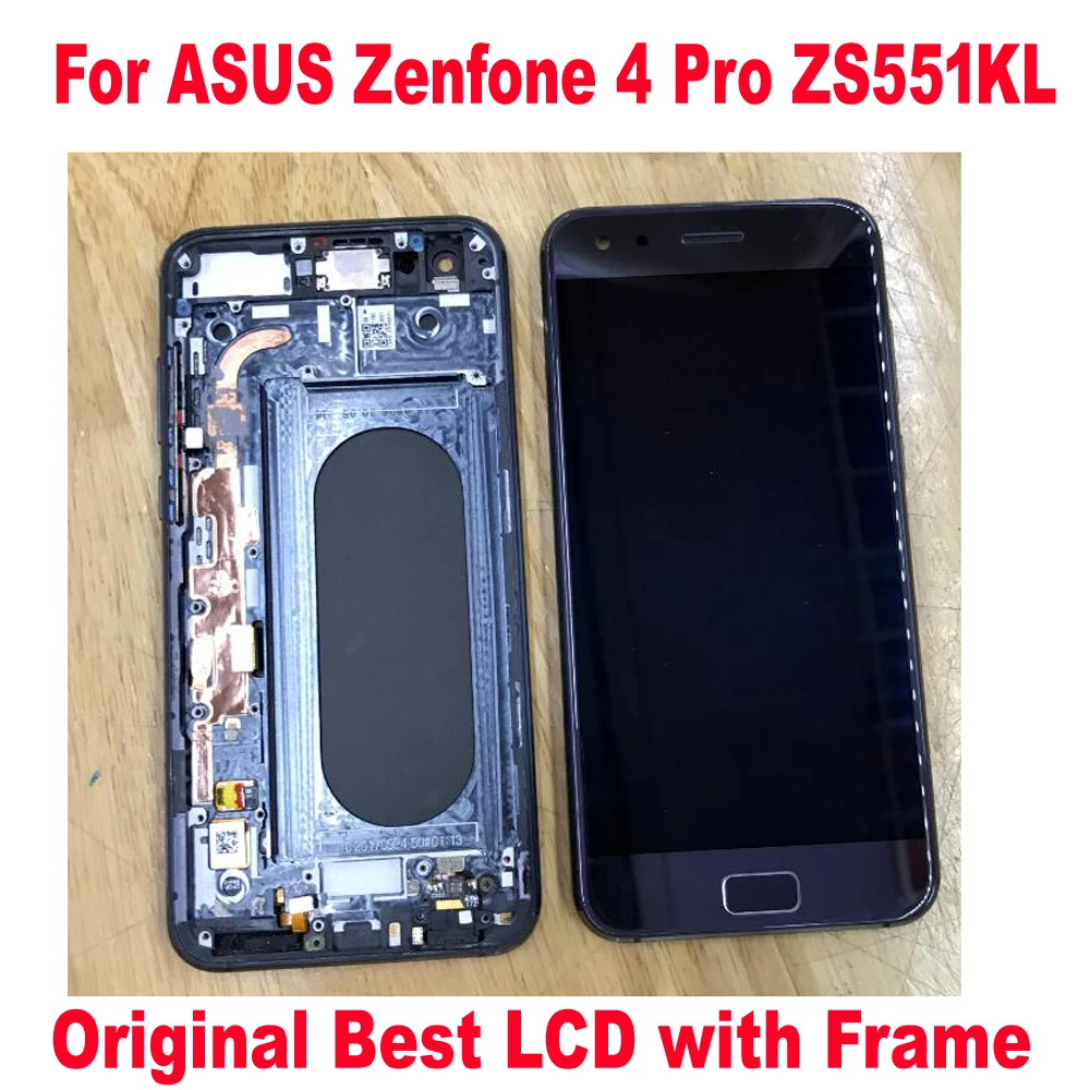 

Original OLED LCD Display Touch Screen Digitizer Assembly Sensor + Frame + Fingerprint For ASUS ZenFone 4 Pro ZS551KL Pantalla