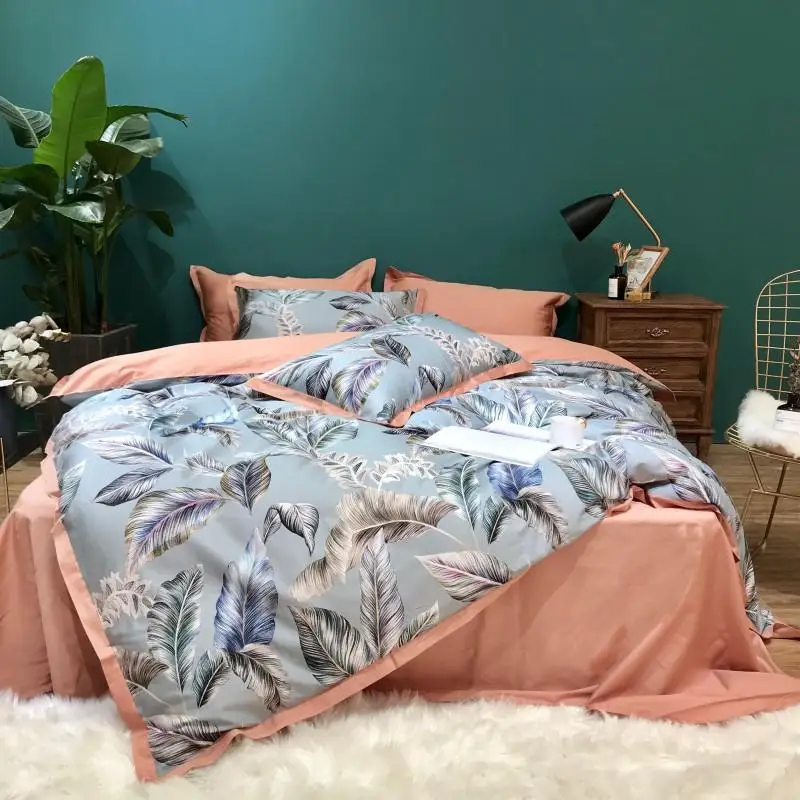 42 4pcs Size Bedding Set Sheets Egyptian Cotton Silky Bedclothes Duvet Cover Bed Sheet Set Birds Leaf Bedding Bed Linen
42 4pcs Size Bedding Set Sheets Egyptian Cotton Silky Bedclothes Duvet Cover Bed Sheet Set Birds Leaf Bedding Bed Linen