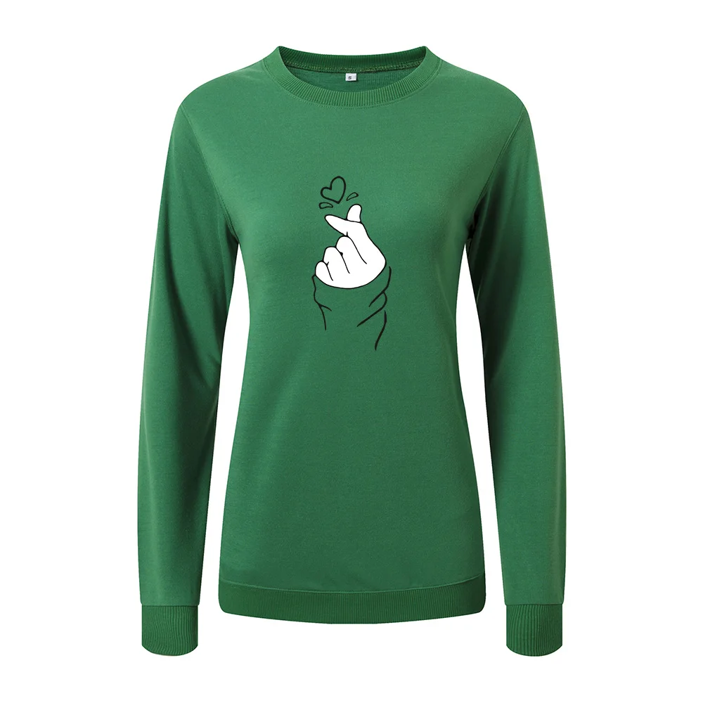 Women Hoodies Sweatshirts Tops Female Casual Pullovers Love Gesture Print Sweatshirt Spring Autumn Hoodie Pullover Clothes
Women Hoodies Sweatshirts Tops Female Casual Pullovers Love Gesture Print Sweatshirt Spring Autumn Hoodie Pullover Clothes