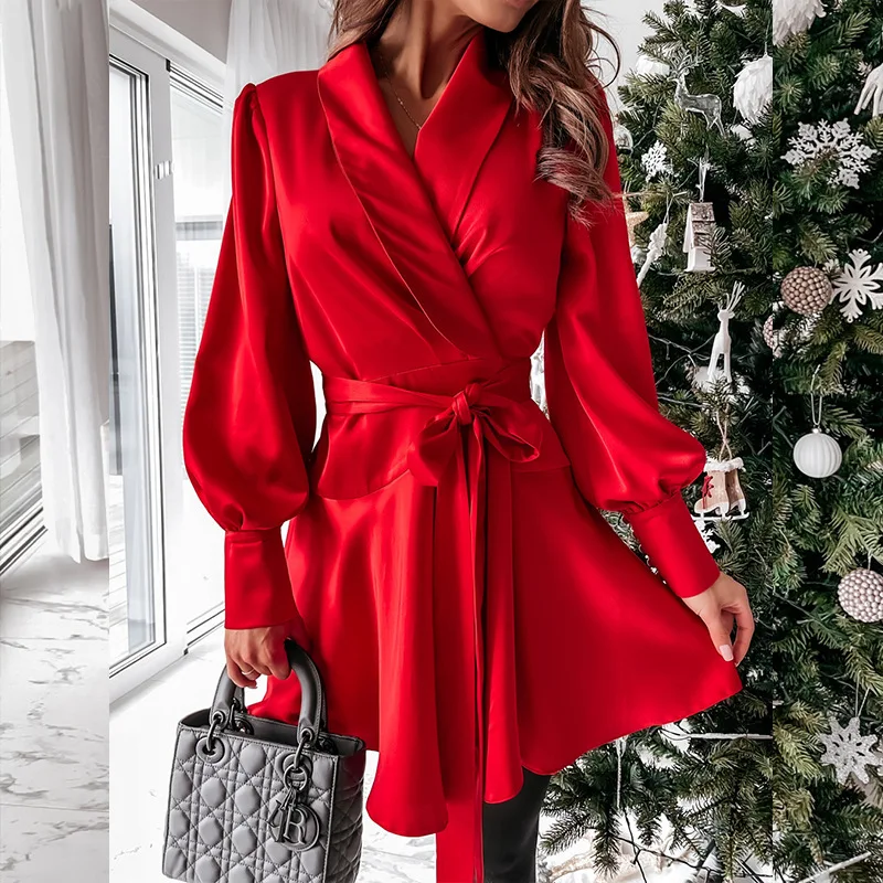 Women's Clothing European and American Casual Fashion Solid Color Shirt Skirt Short Skirt Female High Waist Long-sleeved Dress
Women's Clothing European and American Casual Fashion Solid Color Shirt Skirt Short Skirt Female High Waist Long-sleeved Dress