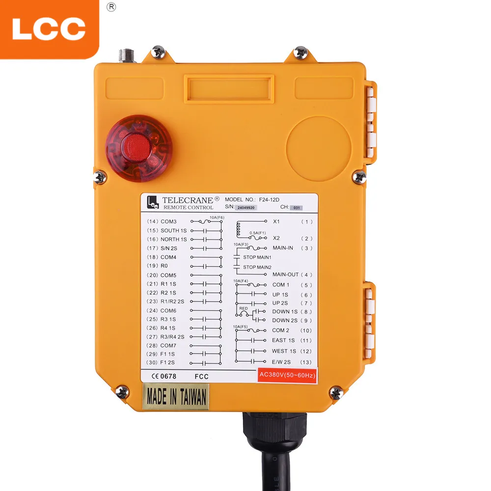 Universal wireless crane truck radio transmitter and receiver remote control F24-12D
Universal wireless crane truck radio transmitter and receiver remote control F24-12D