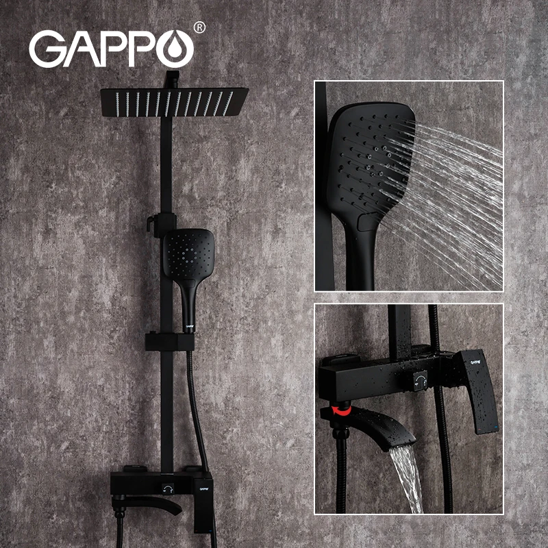 Смеситель для душа GAPPO, латунный кран для горячей и холодной воды, черный цвет, водопад
Смеситель для душа GAPPO, латунный кран для горячей и холодной воды, черный цвет, водопад