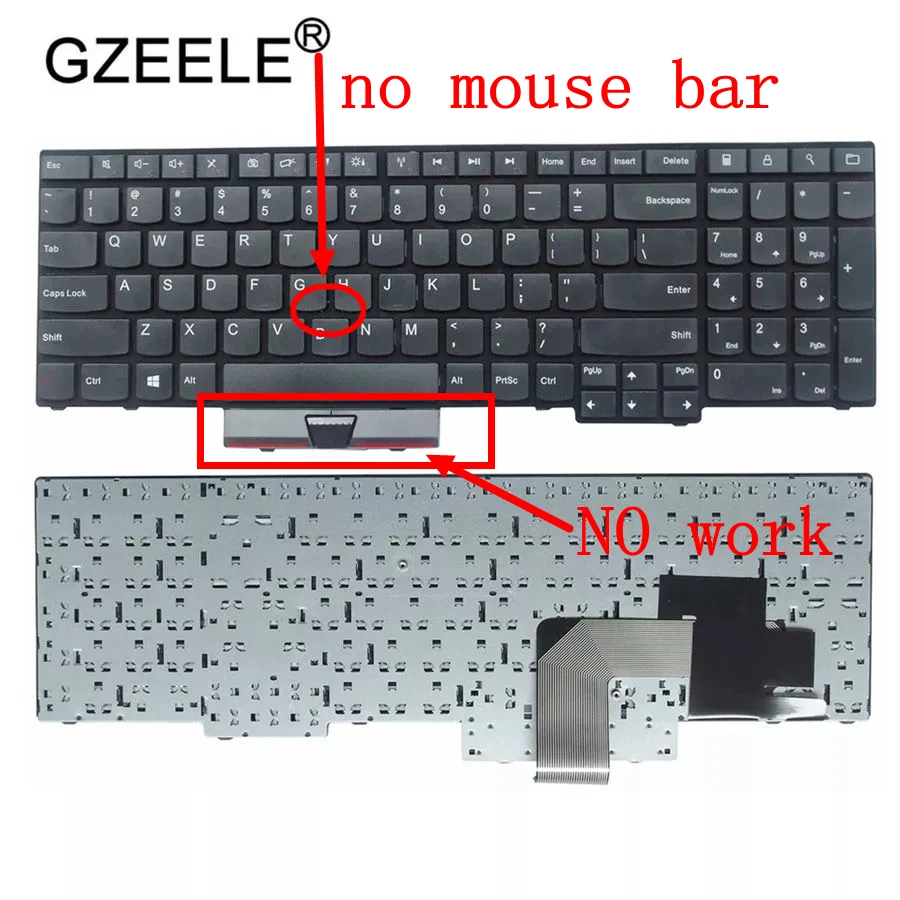 Новая клавиатура GZEELE для Lenovo IBM ThinkPad E530C E530 E545 E535 с английской