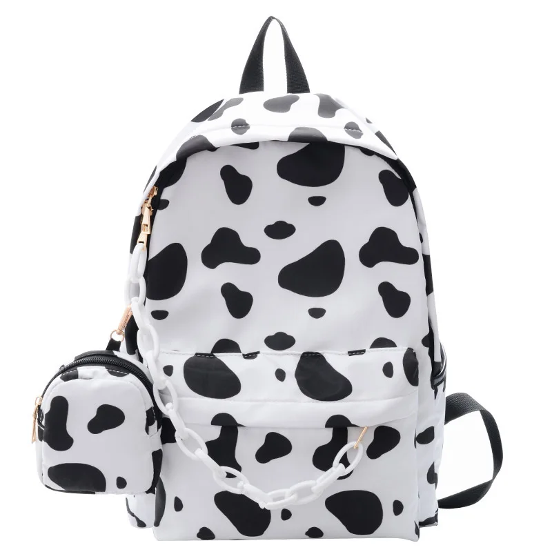 Women Nylon Backpack Cow Pattern School Bag Teenagers Girls Children Backpacks Travel Bag
Women Nylon Backpack Cow Pattern School Bag Teenagers Girls Children Backpacks Travel Bag
