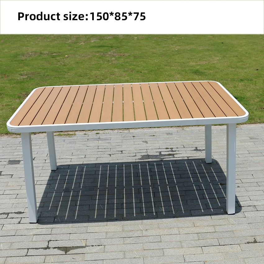 Hot Selling Outdoor Restaurant Coffee Dining Aluminum Garden Dining Plastic Wood Table
Hot Selling Outdoor Restaurant Coffee Dining Aluminum Garden Dining Plastic Wood Table