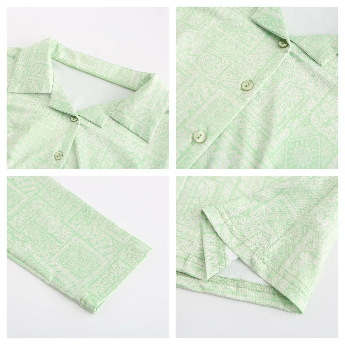 Duena Printed Long Sleeve Shirt Green Y2K Button Up Ladies Clothing Women 2021 Sexy Sheath Vintage Aesthetic Collar T Shirt
Duena Printed Long Sleeve Shirt Green Y2K Button Up Ladies Clothing Women 2021 Sexy Sheath Vintage Aesthetic Collar T Shirt