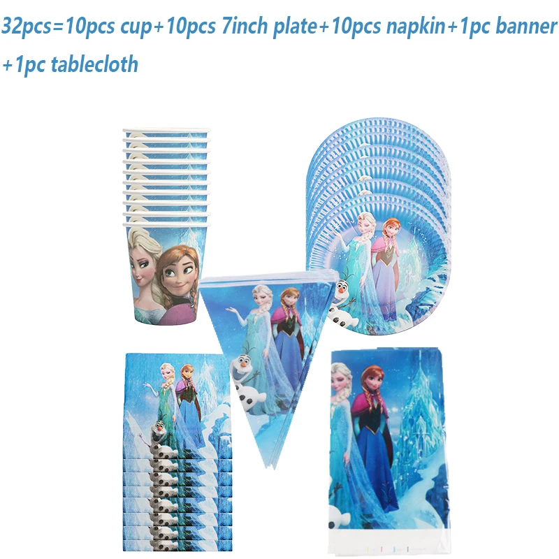 Disney Frozen 2 Cartoon Theme Birthday Party Disposable Tableware Set Paper Cup Plate Napkins Girls Elsa Anna Decor Tablecloth
Disney Frozen 2 Cartoon Theme Birthday Party Disposable Tableware Set Paper Cup Plate Napkins Girls Elsa Anna Decor Tablecloth
