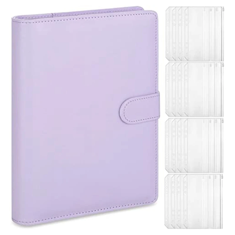 A5 Leather Notebook Binder with 16Pcs A5 Plastic Binder Pockets, Budget Envelope System,A5 Budget Planner Binder Cover
A5 Leather Notebook Binder with 16Pcs A5 Plastic Binder Pockets, Budget Envelope System,A5 Budget Planner Binder Cover
