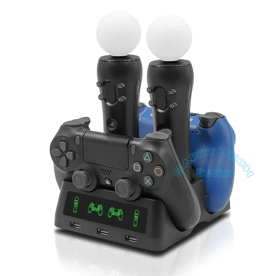 PS4/PS MOVE/PS Очки виртуальной реальности VR Gampad зарядная станция 2 светодиодные