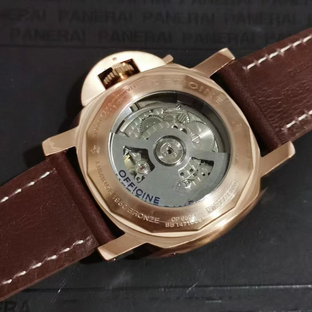 New Men Automatic Mechanical Submersible 1950 3 Days Power Reserve Stainless Steel Luminous Watch Brown Leather 1950 3 Days 47mm 
New Men Automatic Mechanical Submersible 1950 3 Days Power Reserve Stainless Steel Luminous Watch Brown Leather 1950 3 Days 47mm