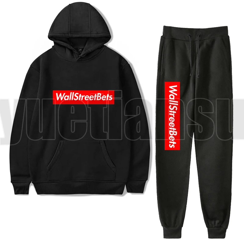 2Pcs/set WallStreetBets Unisex Hoodie Tracksuit Men Akatsuki Hoodies+Sweatpants Gamestop Hoodies Women WSB Pullovers Sweatshirts
2Pcs/set WallStreetBets Unisex Hoodie Tracksuit Men Akatsuki Hoodies+Sweatpants Gamestop Hoodies Women WSB Pullovers Sweatshirts