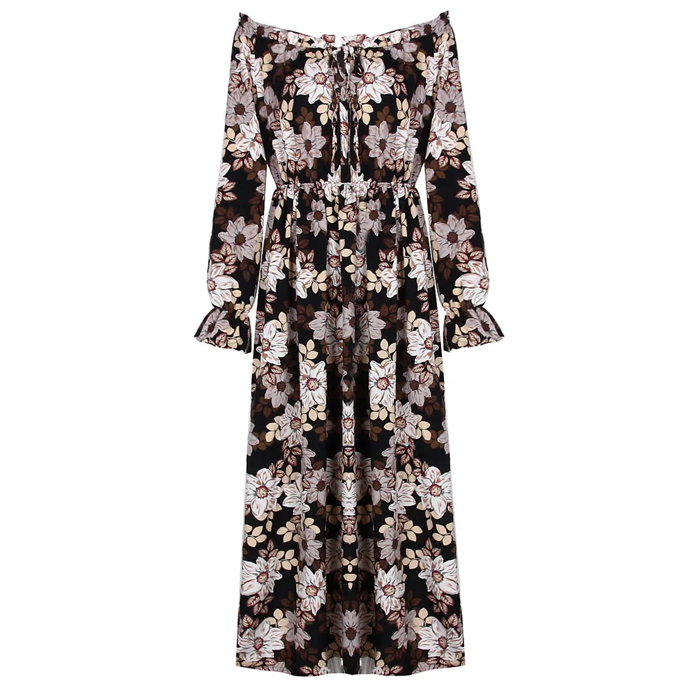Spring Summer Slash Neck Floral Dress Women 2021 New Full Sleeve Slim Split Long Dresses For Women Casual High Waist Maxi Dress
Spring Summer Slash Neck Floral Dress Women 2021 New Full Sleeve Slim Split Long Dresses For Women Casual High Waist Maxi Dress