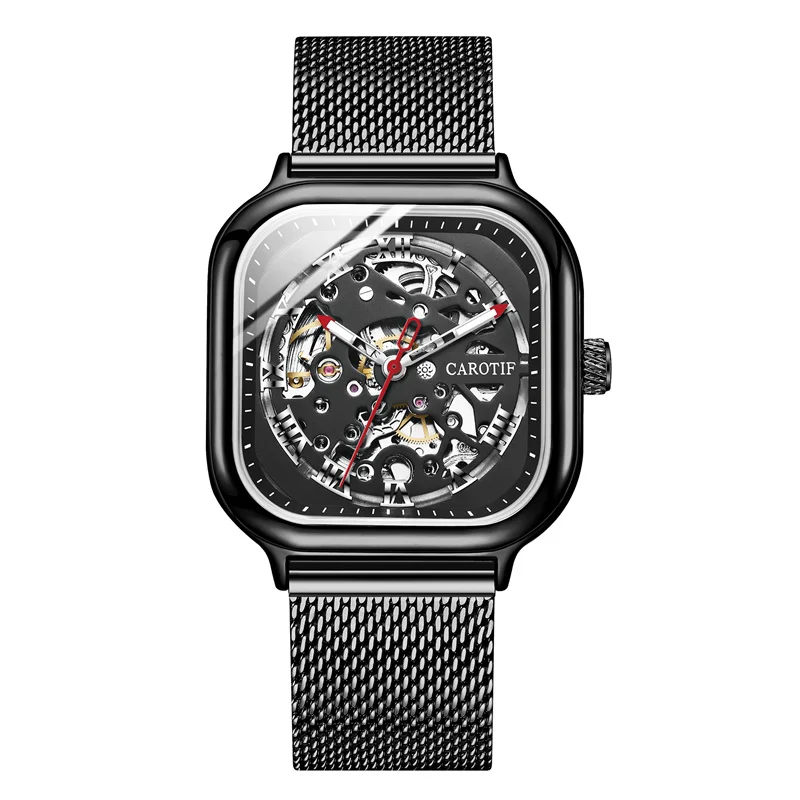 2021 New Fashion Automatic Watch for Men Top Luxury Brand Mechanical Hollow square clock Waterproof Wrist Watches reloj hombre
2021 New Fashion Automatic Watch for Men Top Luxury Brand Mechanical Hollow square clock Waterproof Wrist Watches reloj hombre