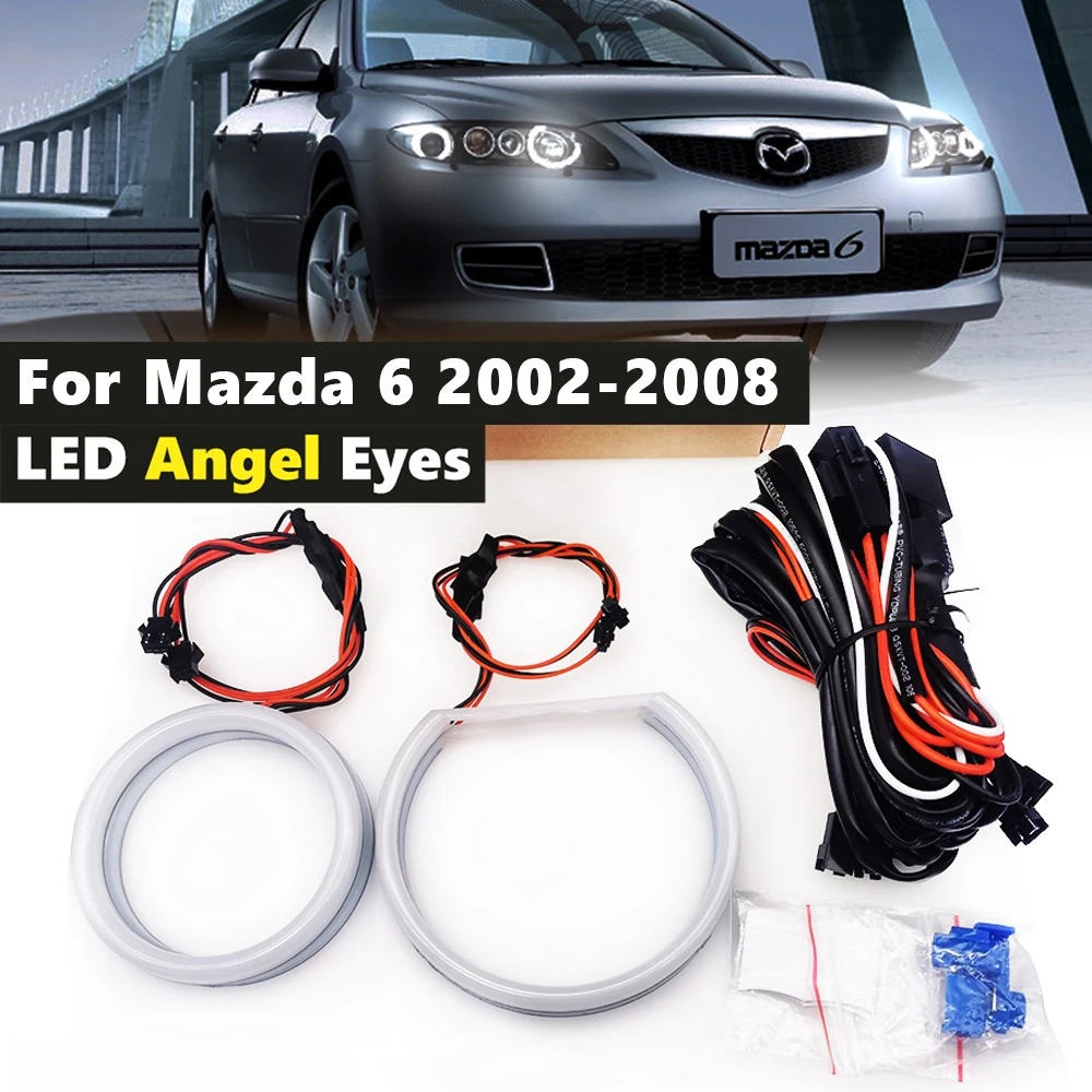 4Pcs LED Cotton Angel Eyes Kit White 6000k Halo Rings Headlight for Mazda 6 mazda6 2002-2008 Ultra Bright Day Light DRL
4Pcs LED Cotton Angel Eyes Kit White 6000k Halo Rings Headlight for Mazda 6 mazda6 2002-2008 Ultra Bright Day Light DRL