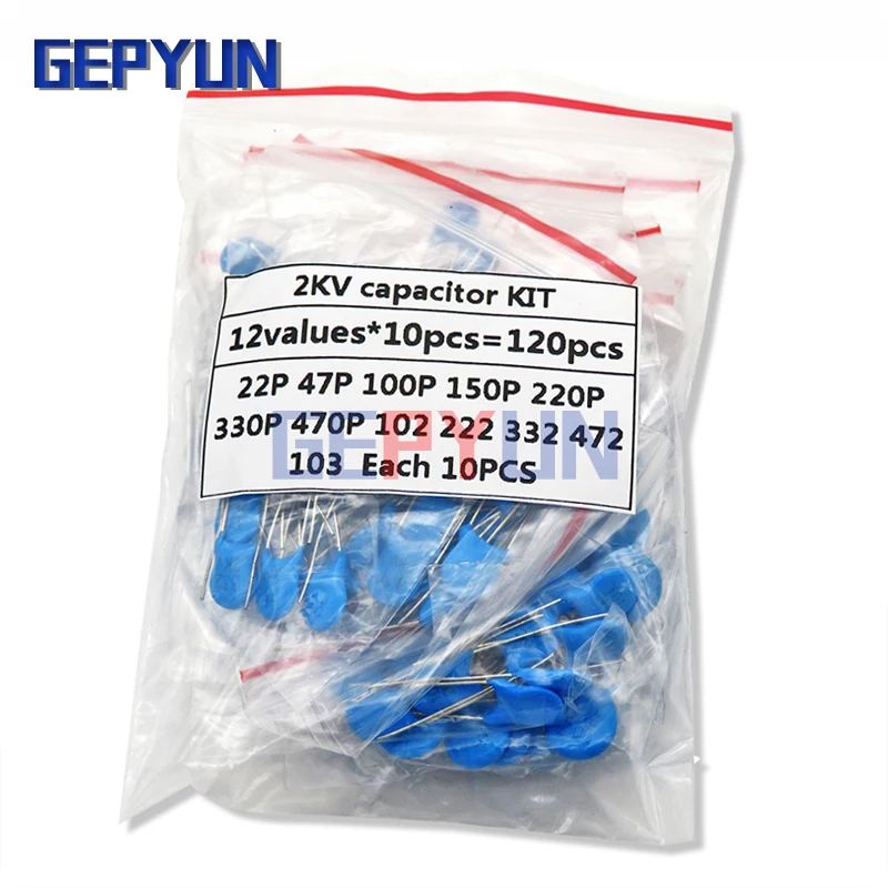 DIY KIT 120PCS=12value*10PCS 2KV Ceramic capacitor KIT 2KV 22P 47P 100P 150P 220P 330P 470P 102 222 332 472 103 EACH 10PCS
DIY KIT 120PCS=12value*10PCS 2KV Ceramic capacitor KIT 2KV 22P 47P 100P 150P 220P 330P 470P 102 222 332 472 103 EACH 10PCS