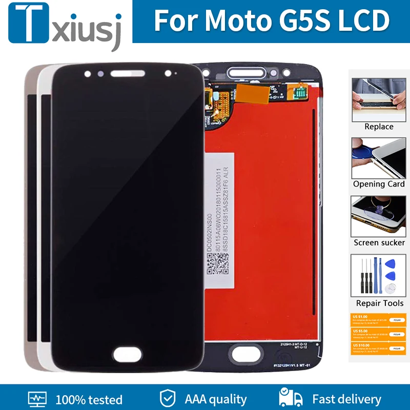 Оригинальный ЖК-экран 5,2 дюйма для Motorola Moto G5S XT1793 XT1794 XT1792, ЖК-дисплей, сенсорный экран, дигитайзер в сборе, замена
Оригинальный ЖК-экран 5,2 дюйма для Motorola Moto G5S XT1793 XT1794 XT1792, ЖК-дисплей, сенсорный экран, дигитайзер в сборе, замена
