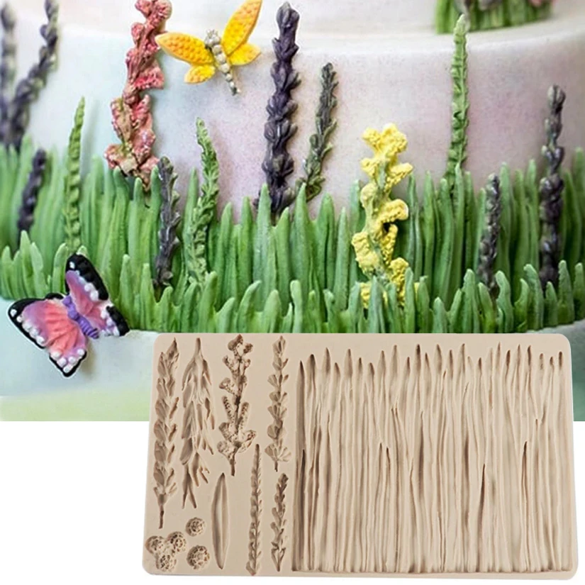 

Wholesale 10 pcs Lavender Shape Silicone Sugarcraft Mold Fondant Cake Decorating Tools Cookie Cupcake Chocolate Baking Mold