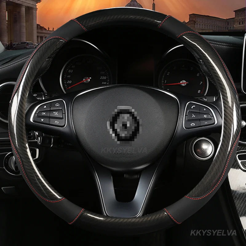 Чехол на руль автомобиля из углеродного волокна для Renault 2021 Clio Megane Grand Scenic 3 Koleos Kadjar, автомобильные аксессуары
Чехол на руль автомобиля из углеродного волокна для Renault 2021 Clio Megane Grand Scenic 3 Koleos Kadjar, автомобильные аксессуары